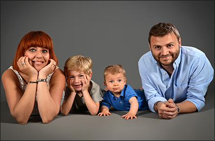 Photo portrait de famille sur Lyon